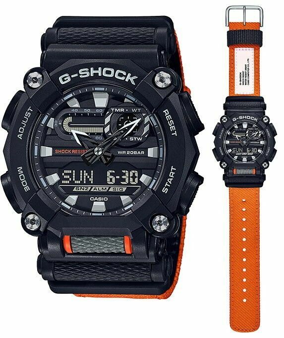 Casio G-Shock GA-900C-1A4 布質錶帶 手錶 (香港行貨)