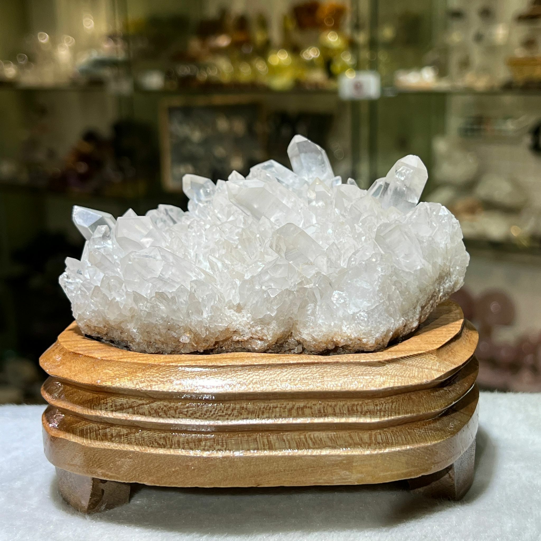 白水晶簇(連座)