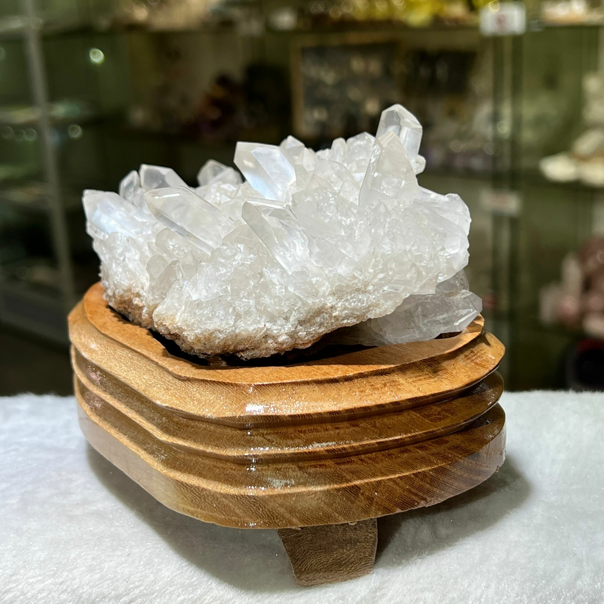 白水晶簇(連座)