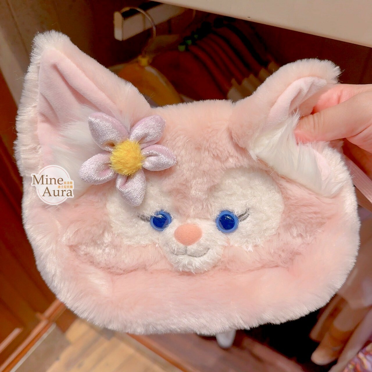 玲娜貝兒 Lina bell 大頭 絨毛造型 收納包 化妝包 -香港迪士尼樂園