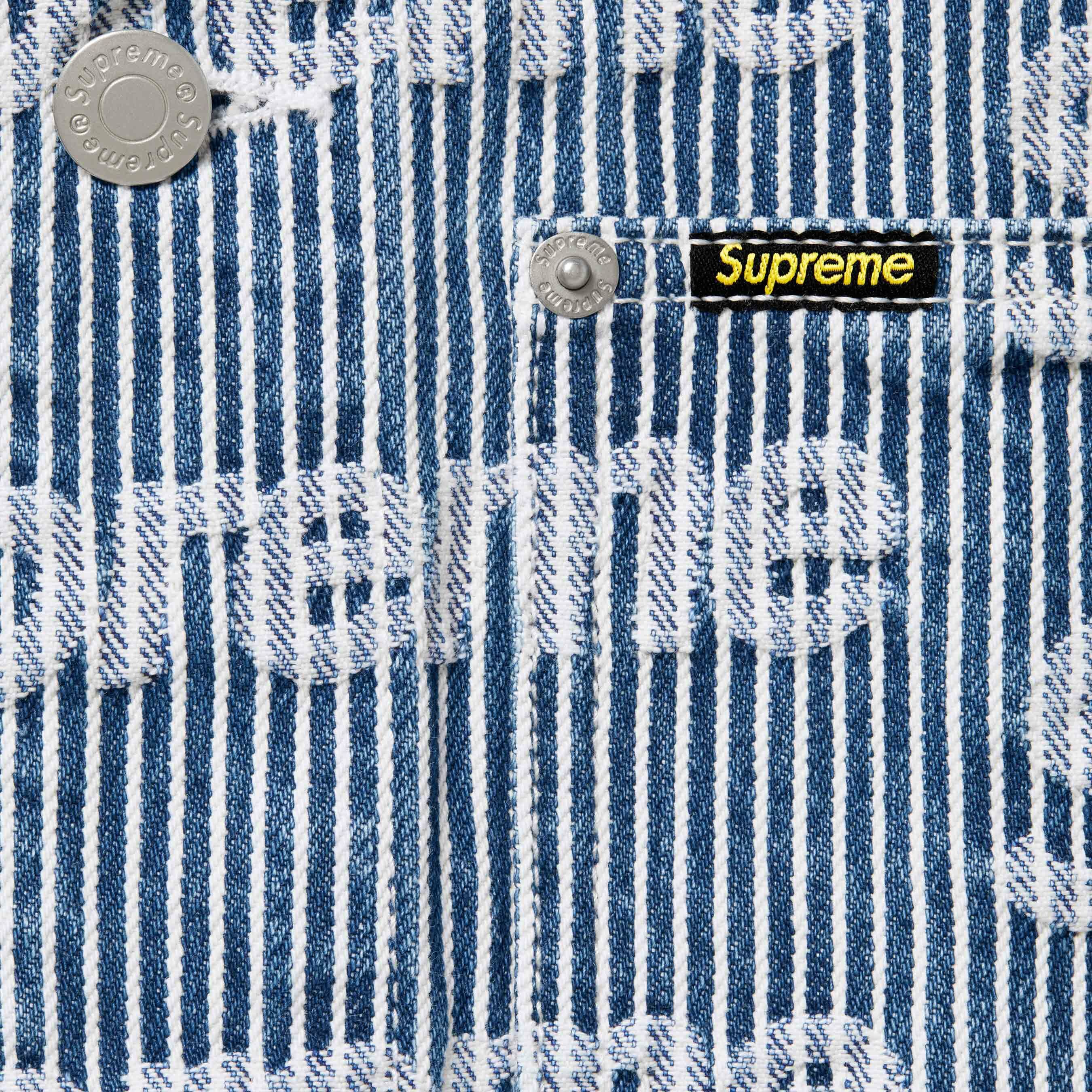 ジャケット・アウター Supreme Denim Trucker Jacket Stripe Supreme Levi's Pinstripe Trucker Jacket (With Pin) Blue