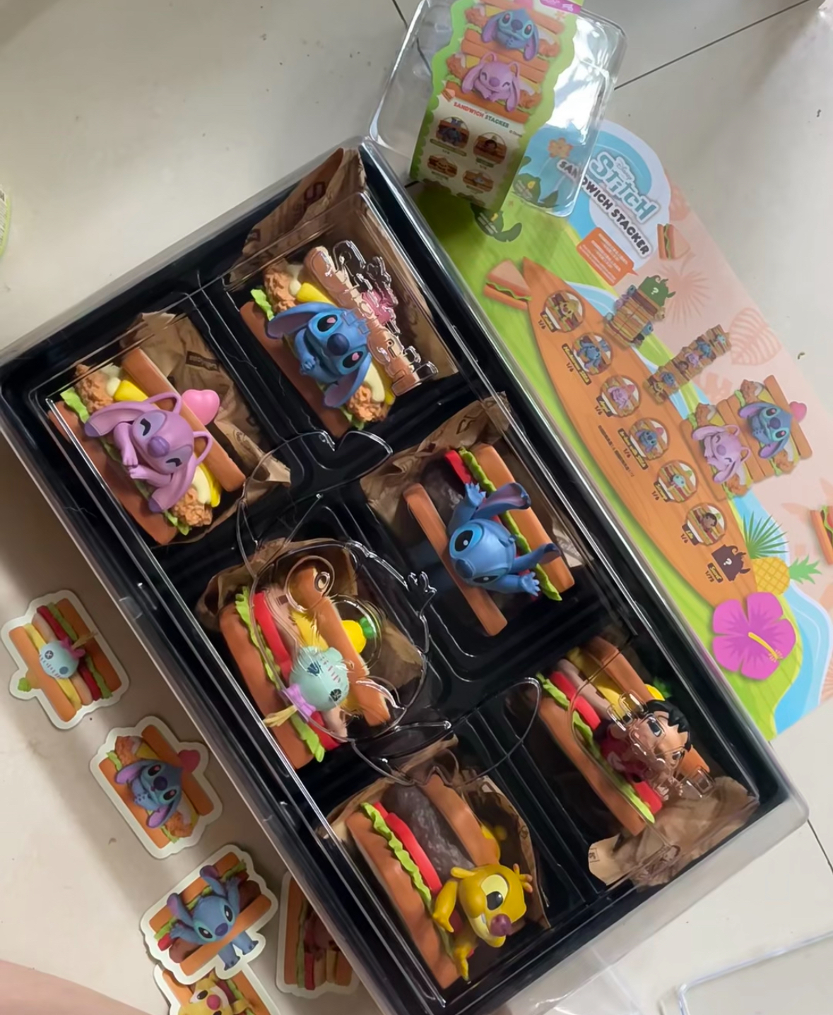 迪士尼 正版授權 史迪奇三明治疊疊樂盲盒 公仔 盲盒 6+1款(任買兩件免運)/預購