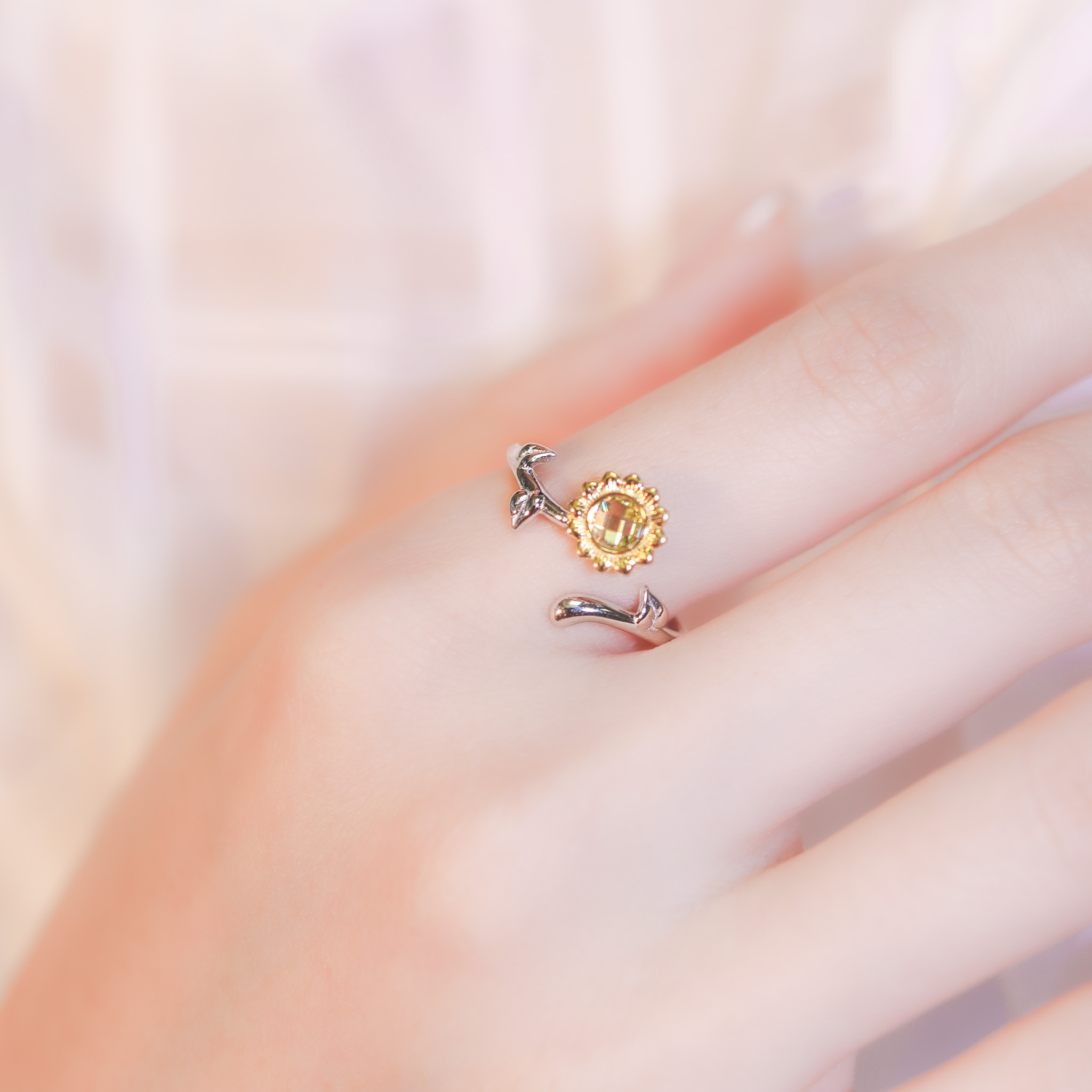 | 925 Silver・White Gold | Sunflower Ring  | RI0675 |