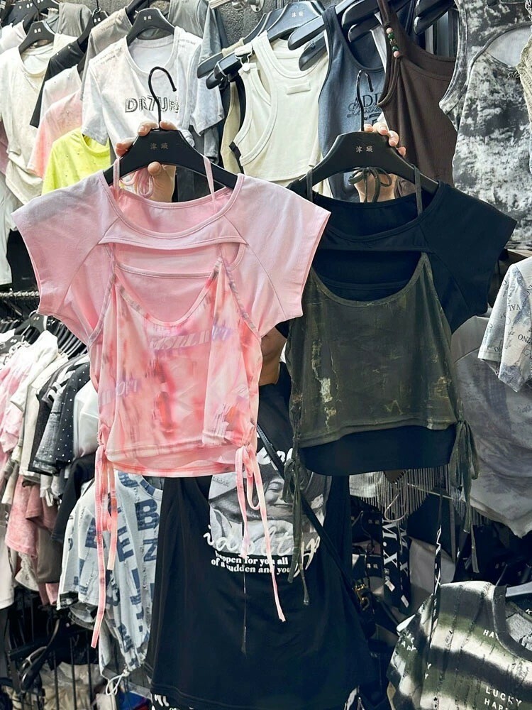假兩件吊脖T恤
