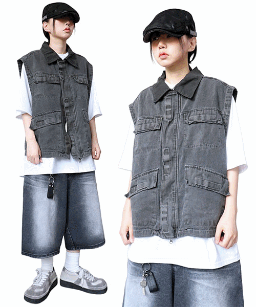 幽靈着色口袋背心