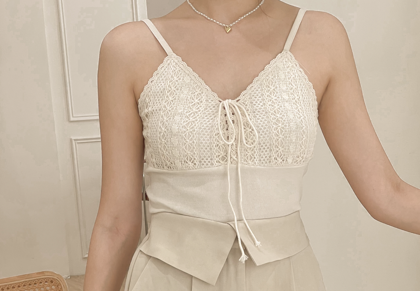 義大利少女馬甲蕾絲細肩帶