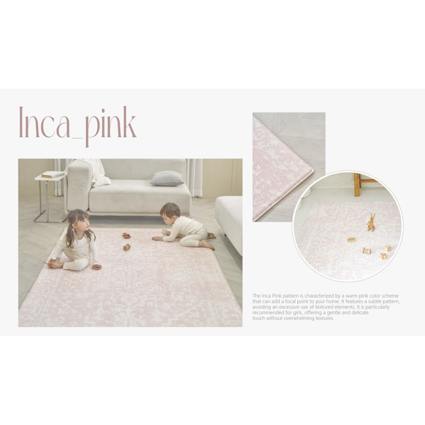 日本版 Dwinguler 韓國 2WAY 雙面遊戲地毯 - Inca Pink