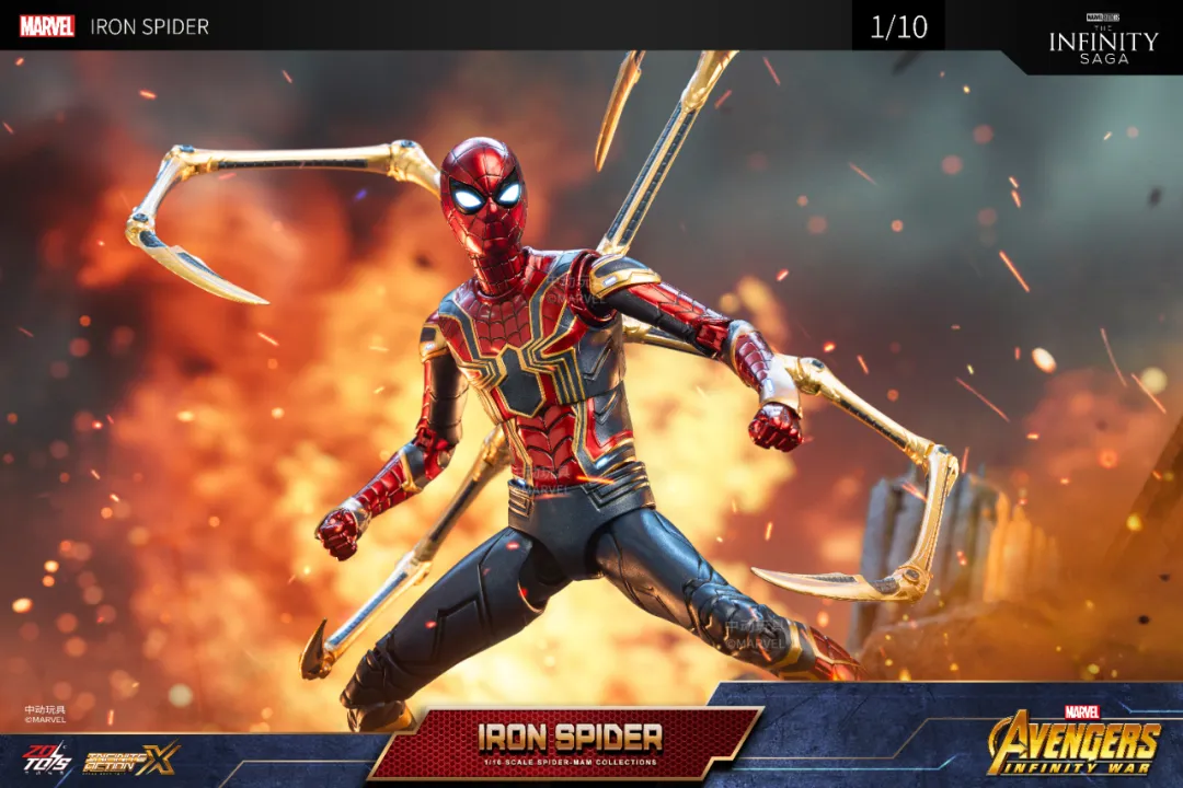 HiPlay ZD Iron Spider 2.0 – Action Figure Da Collezione In Scala 1/10, 18 Cm, Set Completo 1913-04 - 5