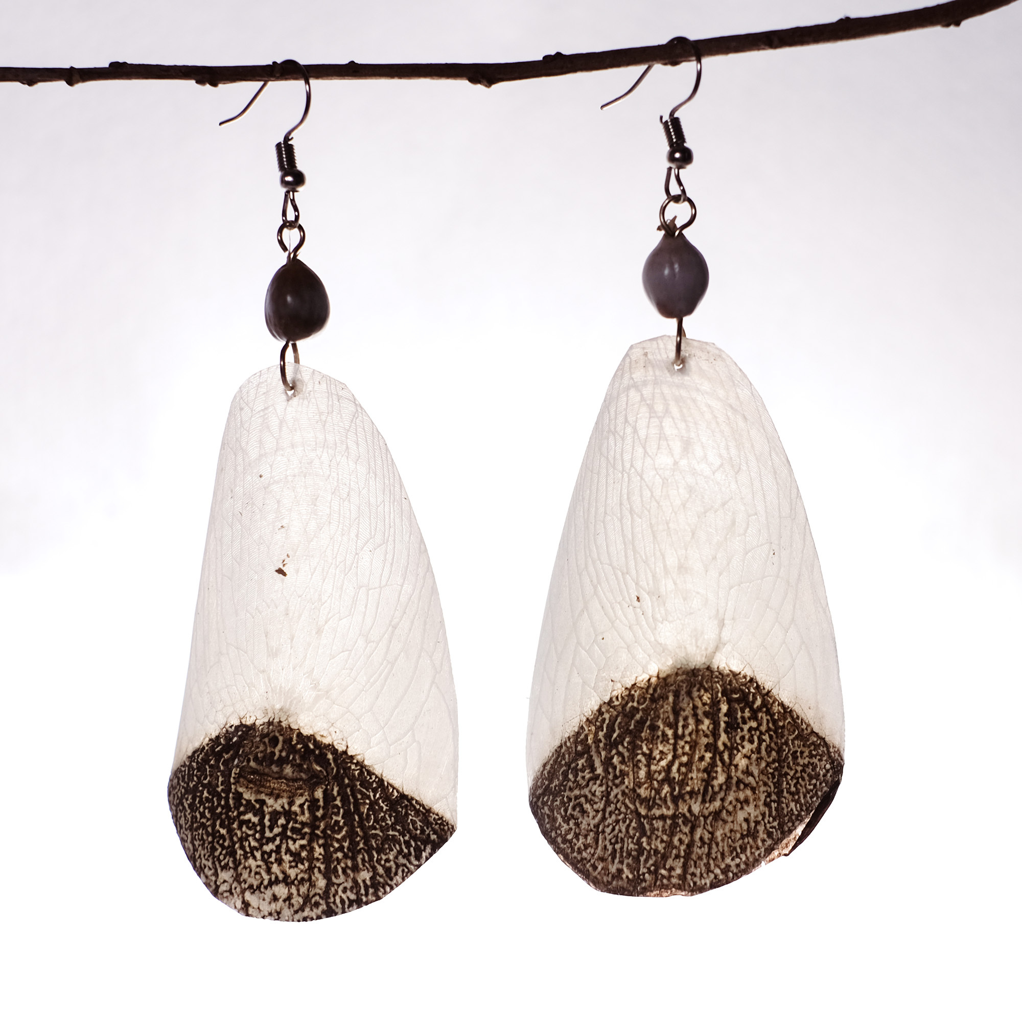 亞馬遜工藝｜魚鱗耳環 悠游 - 大 18｜秘魯