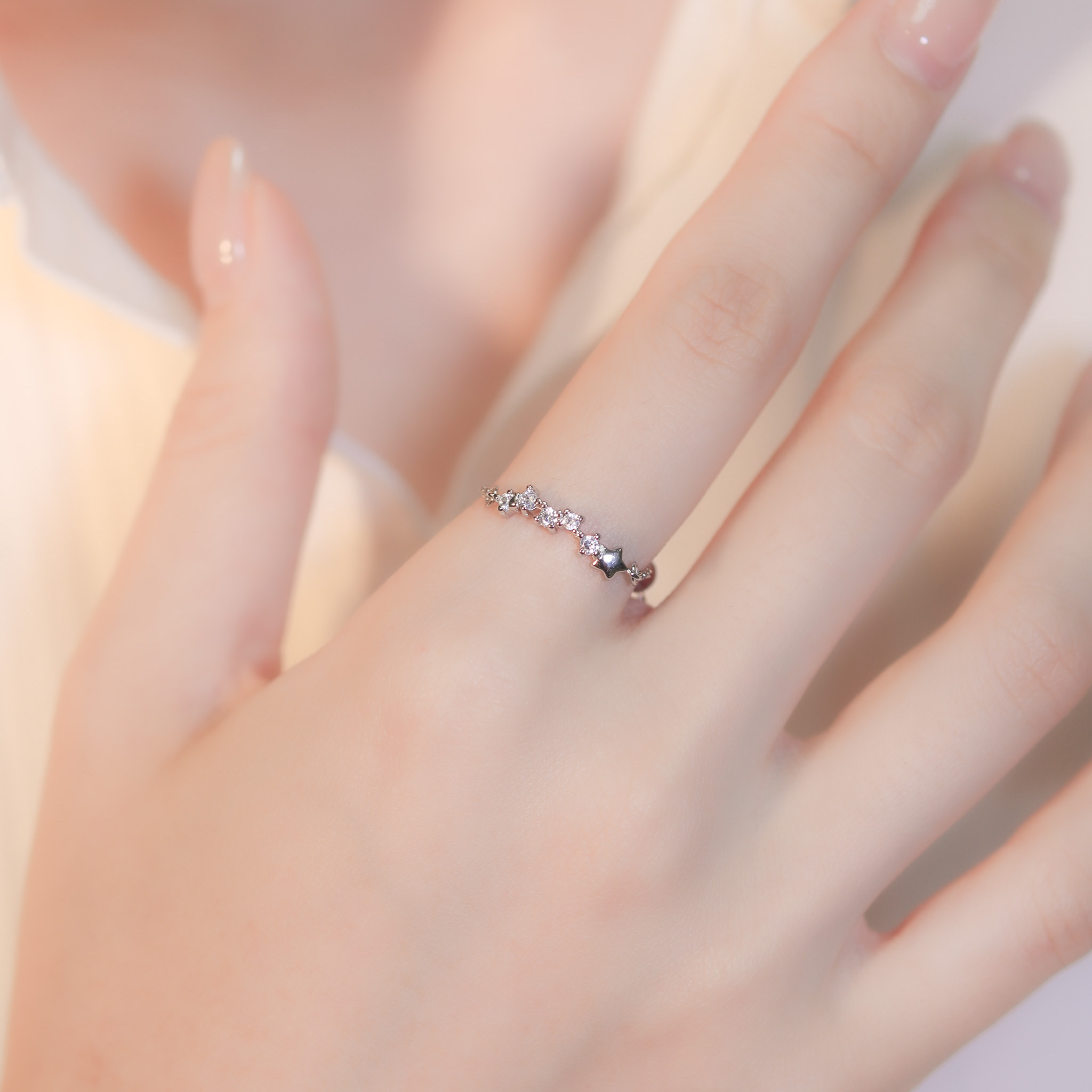 | 925 Silver・ White Gold | Poem Of Star Ring | RI0685 |