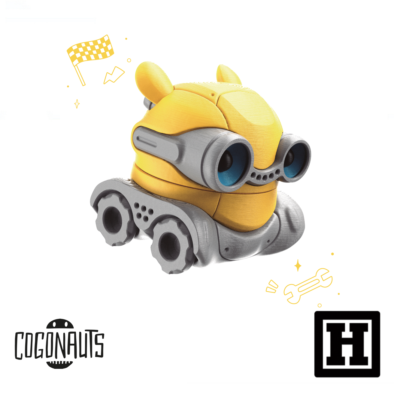 Cogonauts Fixito 研磨儲存罐 「賽車小黃」