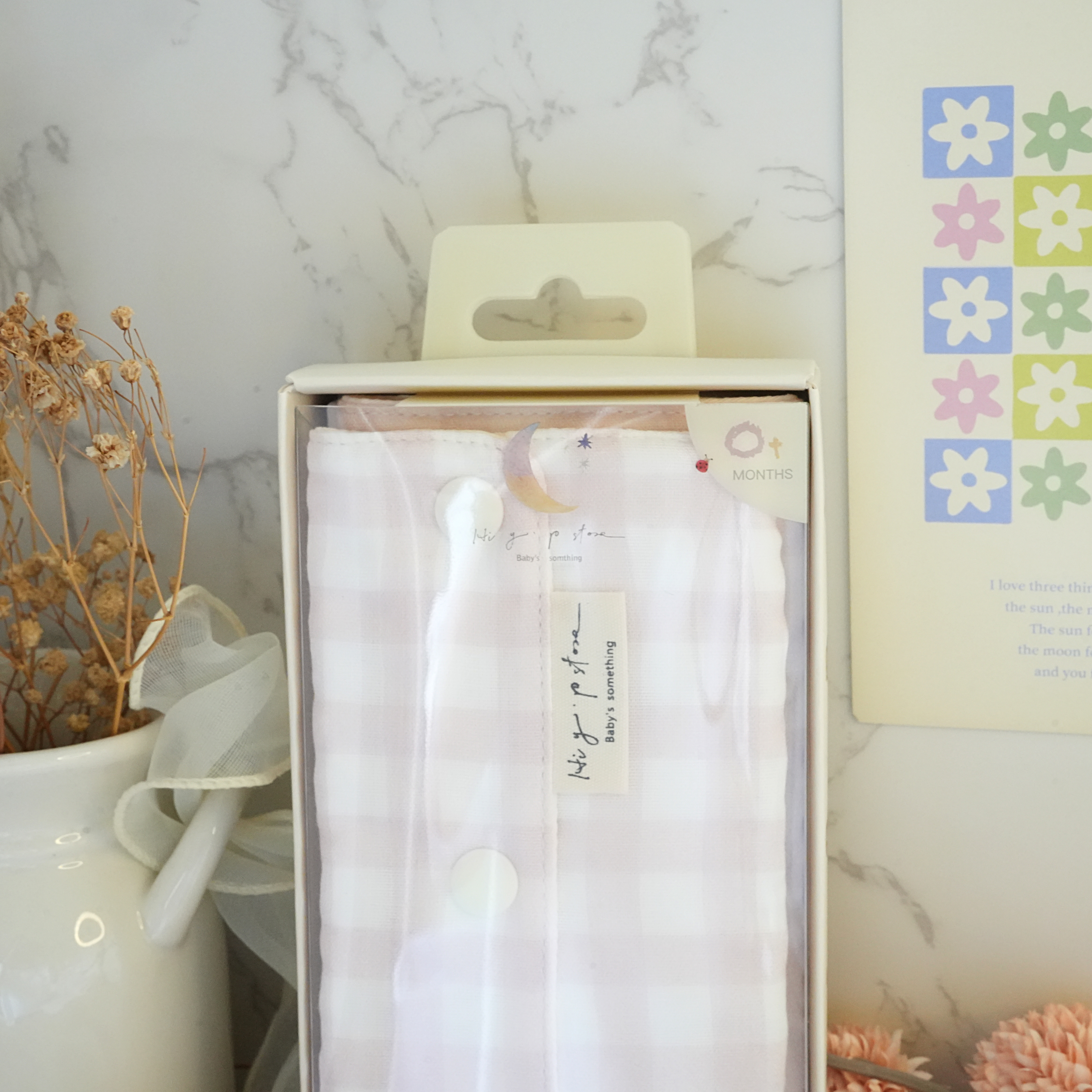 Hi Y.P store-揹巾口水套-獨家設計款-玫瑰粉格