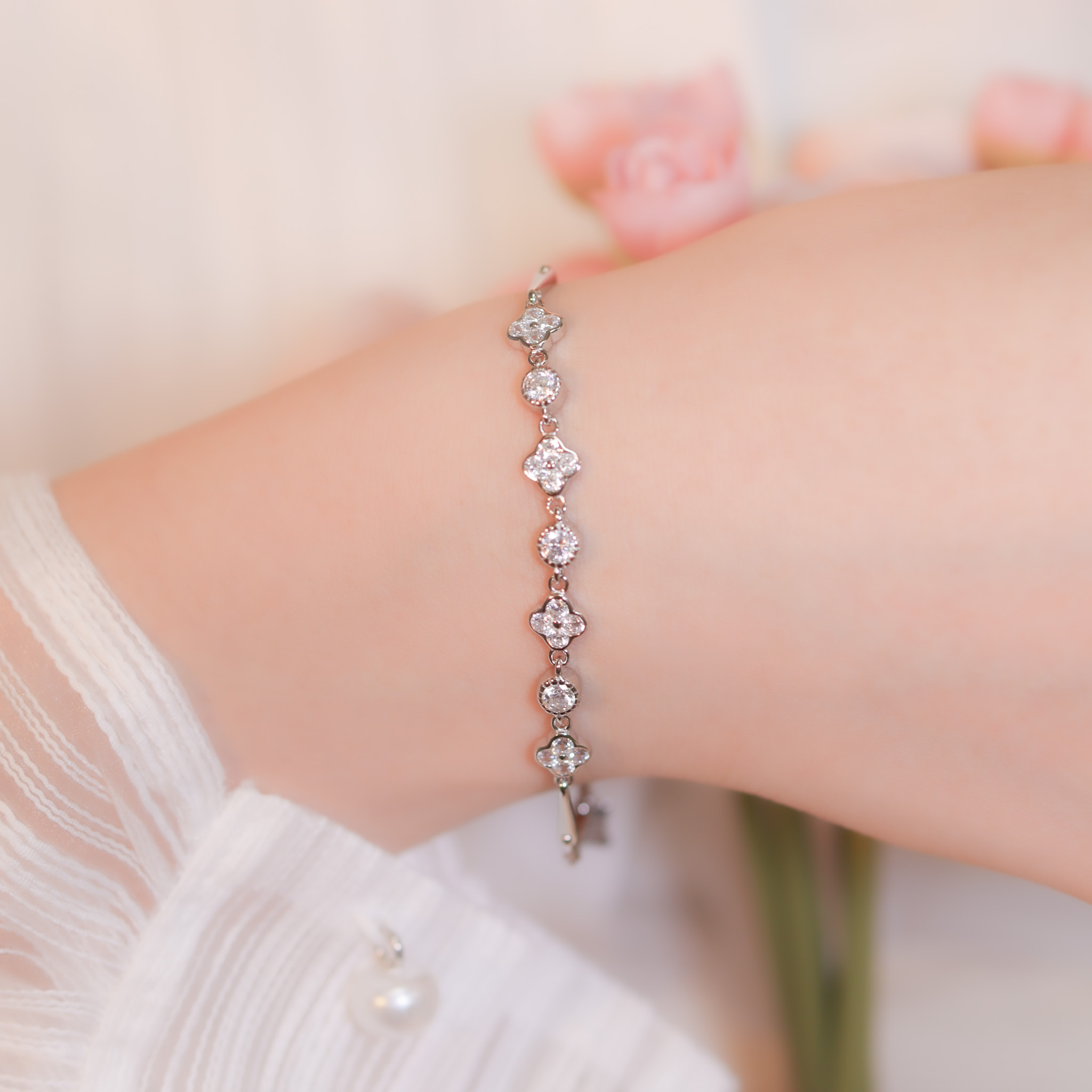 | 925 Silver・White Gold・Rose Gold | Timeless Happiness Bracelet（Silver/Rose Gold） | BR1088 |