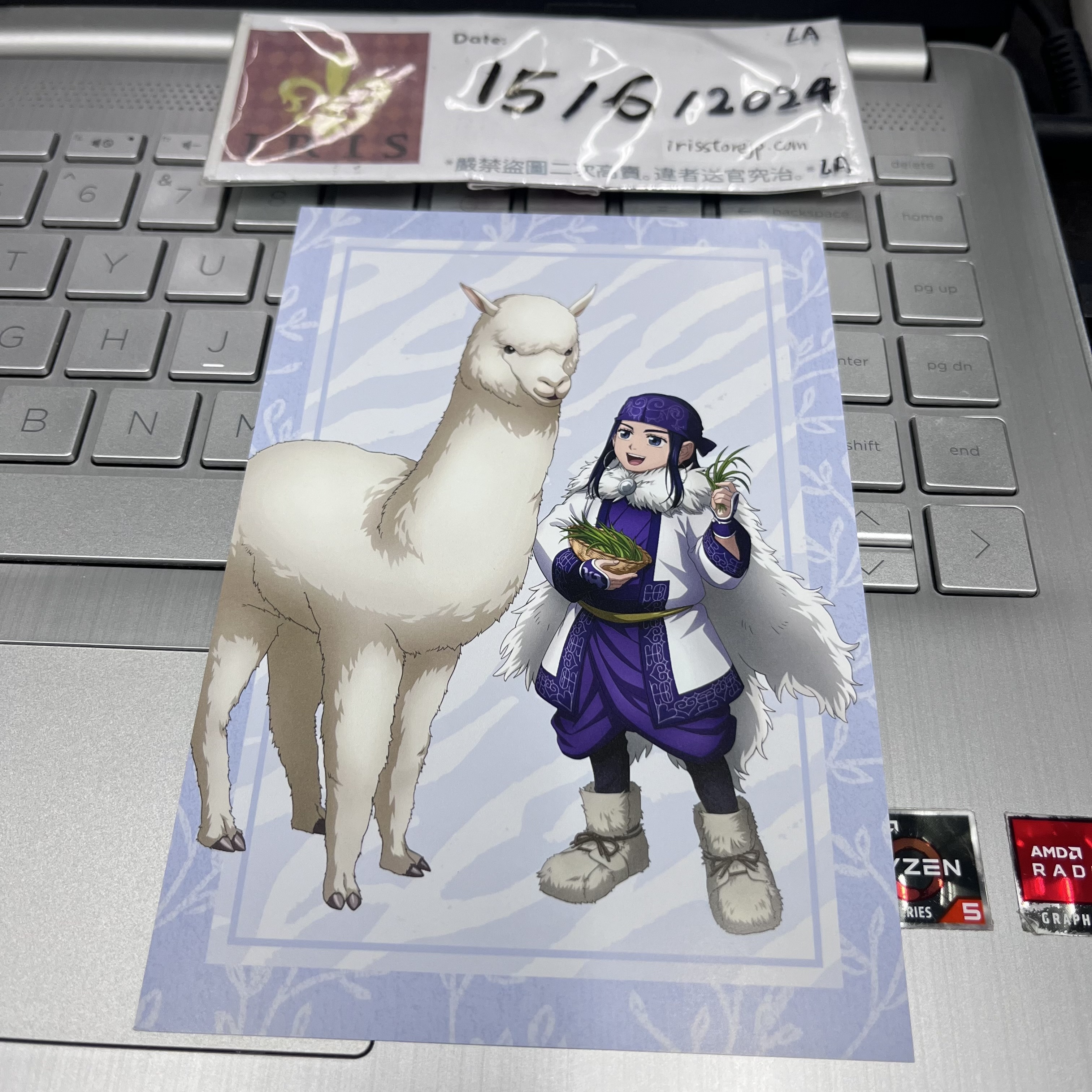 黃金神威 Asirpa 明信片
