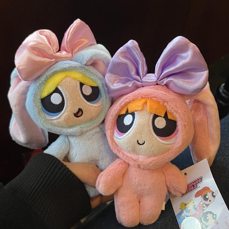 《4346》飛天小女警蝴蝶結兔耳朵套裝吊飾