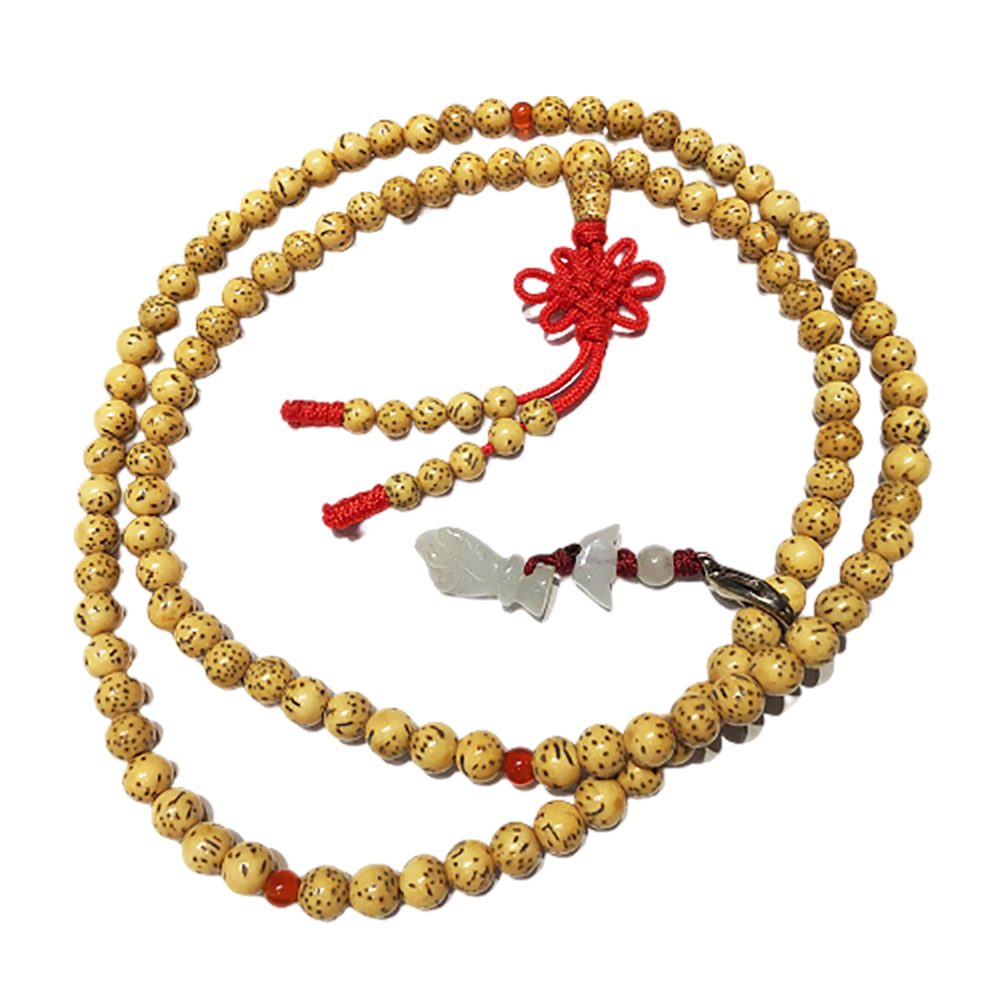 玉佛手念珠夾+星月菩提108念珠5mm【十方】134556