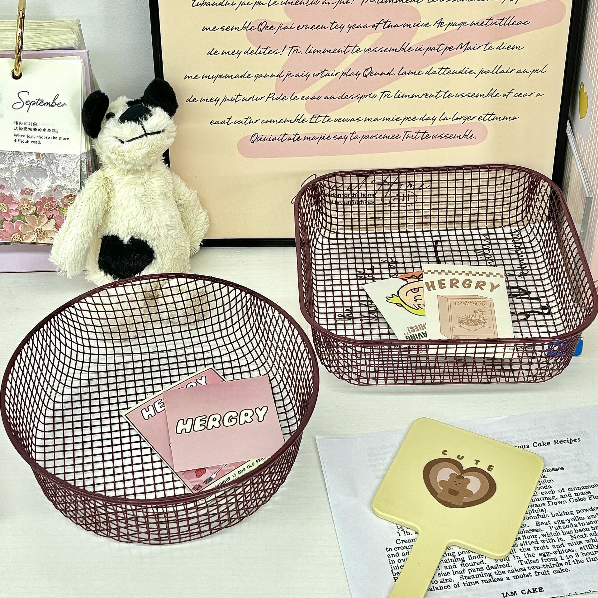 《4348》INS簡約風鐵藝收納籃