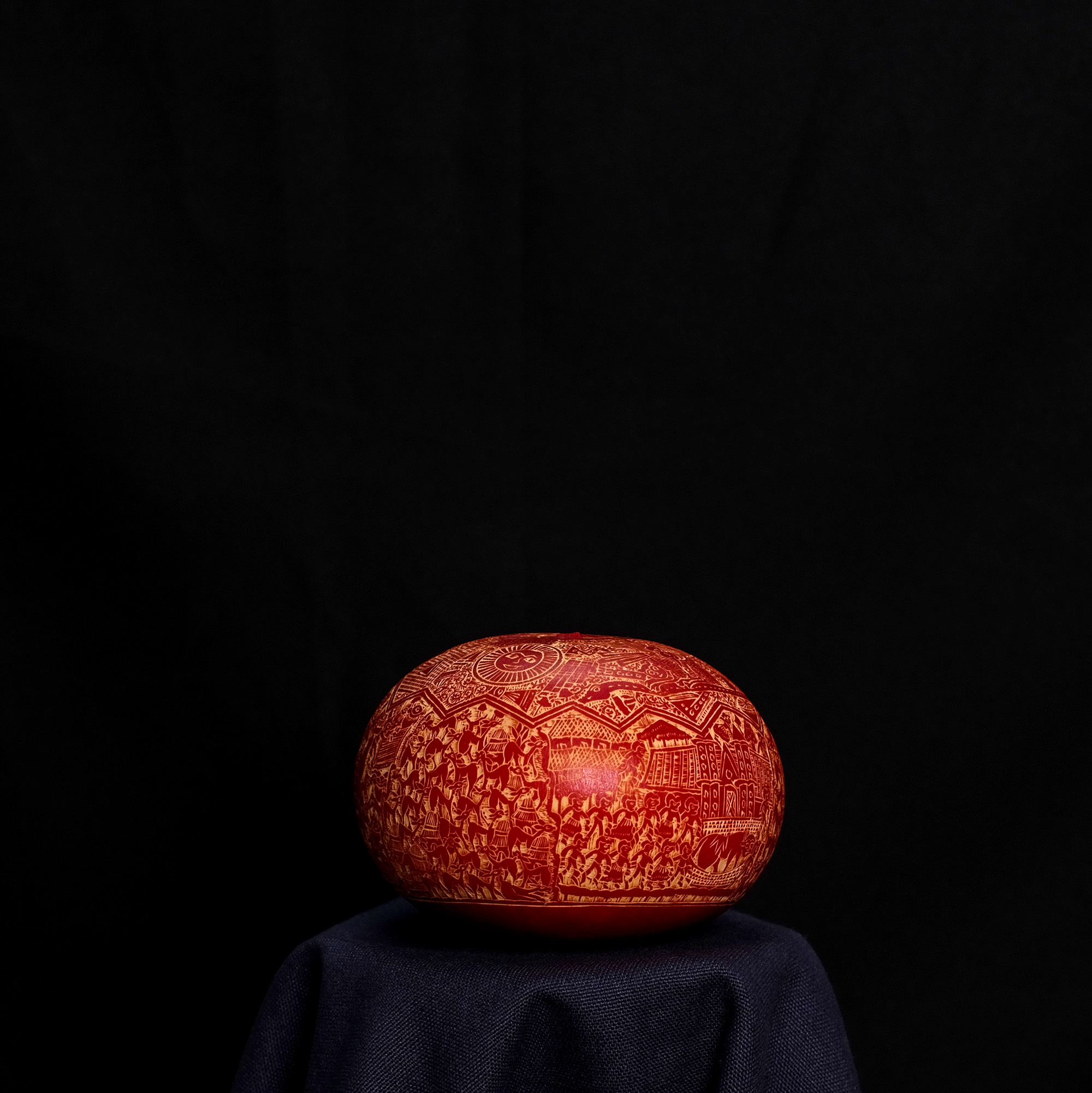 萬卡約葫蘆雕刻｜印加日月 22｜秘魯