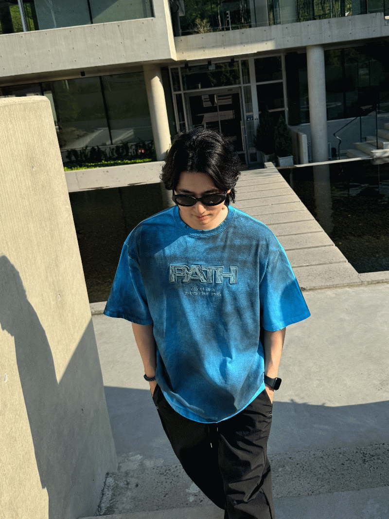 PATH汙刺繡短袖T恤