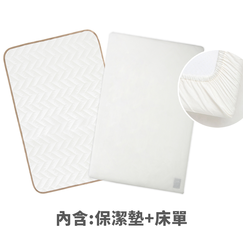 保潔替換組｜gunite 第三代落地式沙發嬰兒陪睡床0-6歲(含保潔墊+床單)｜北歐灰