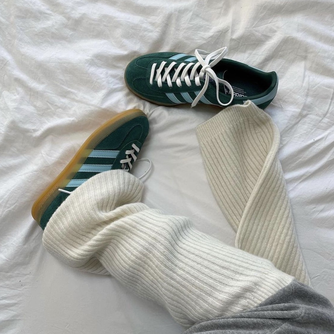 【現貨】Adidas Originals Gazelle 焦糖底 麂皮 復古 綠藍