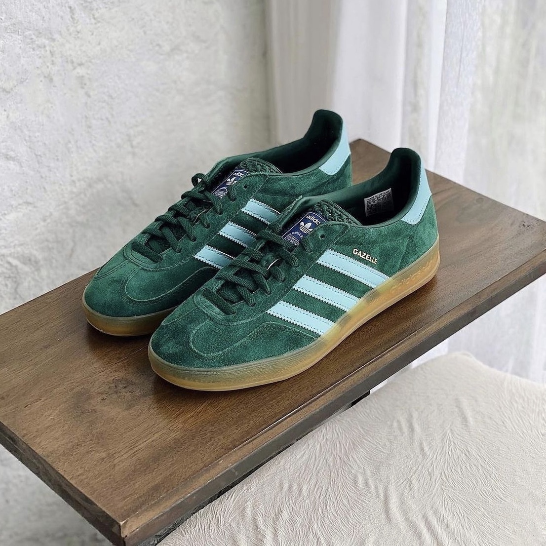 【現貨】Adidas Originals Gazelle 焦糖底 麂皮 復古 綠藍