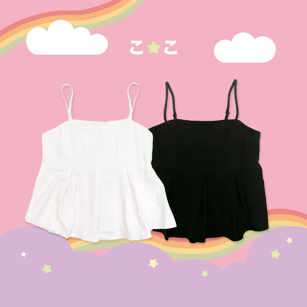 こ♡こ 氣質細肩傘狀背心