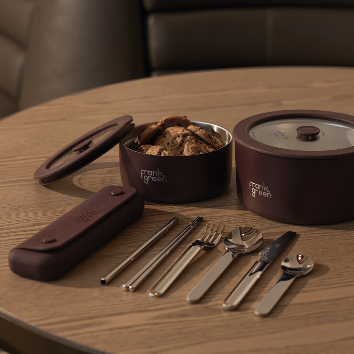 Premium Stainless Steel Utensil Set - Chocolate｜FRANK GREEN