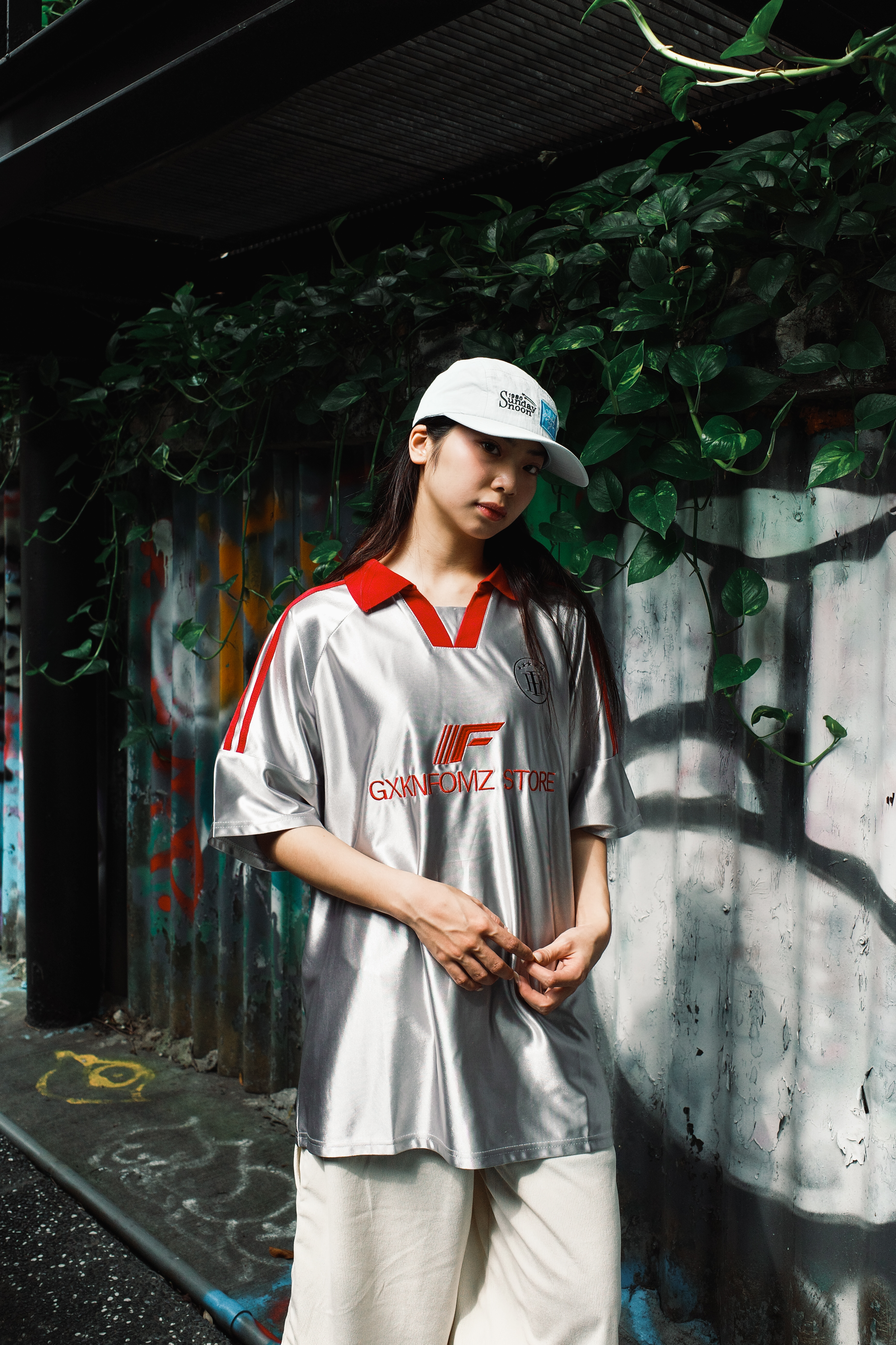 『Always_Good』復古 撞色 刺繡 足球衣 短TEE