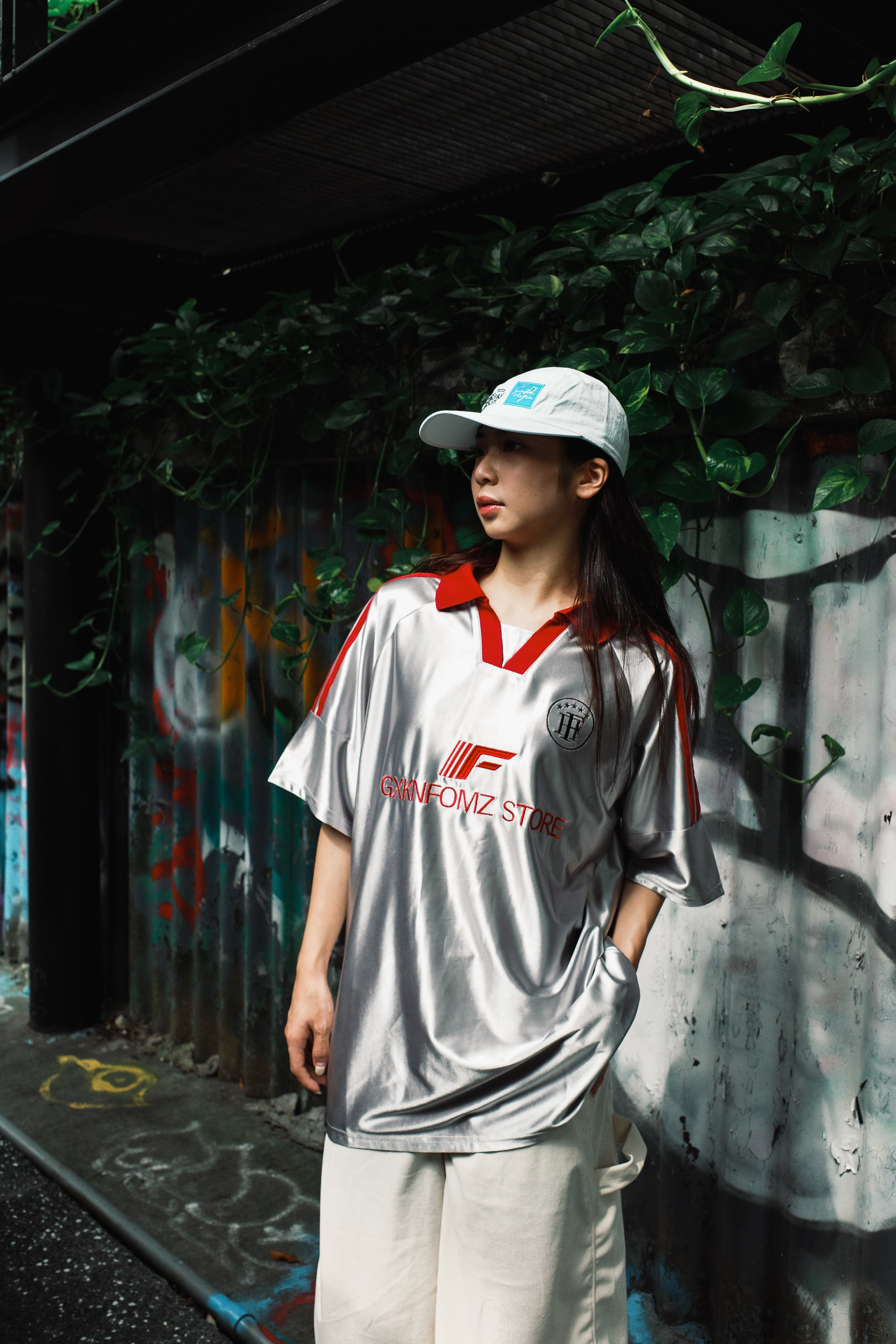 『Always_Good』復古 撞色 刺繡 足球衣 短TEE