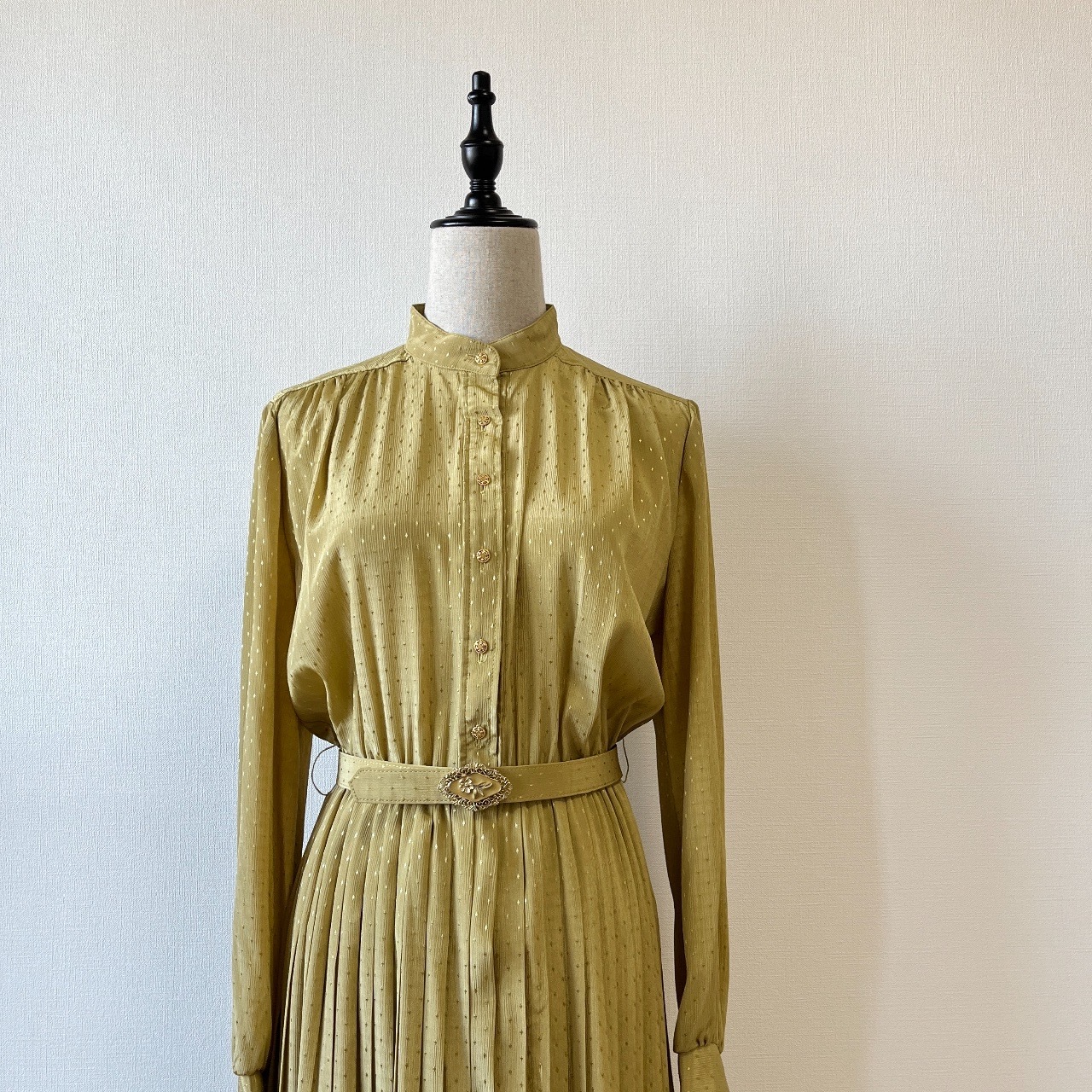 日本製香檳金色高貴感古著連身裙