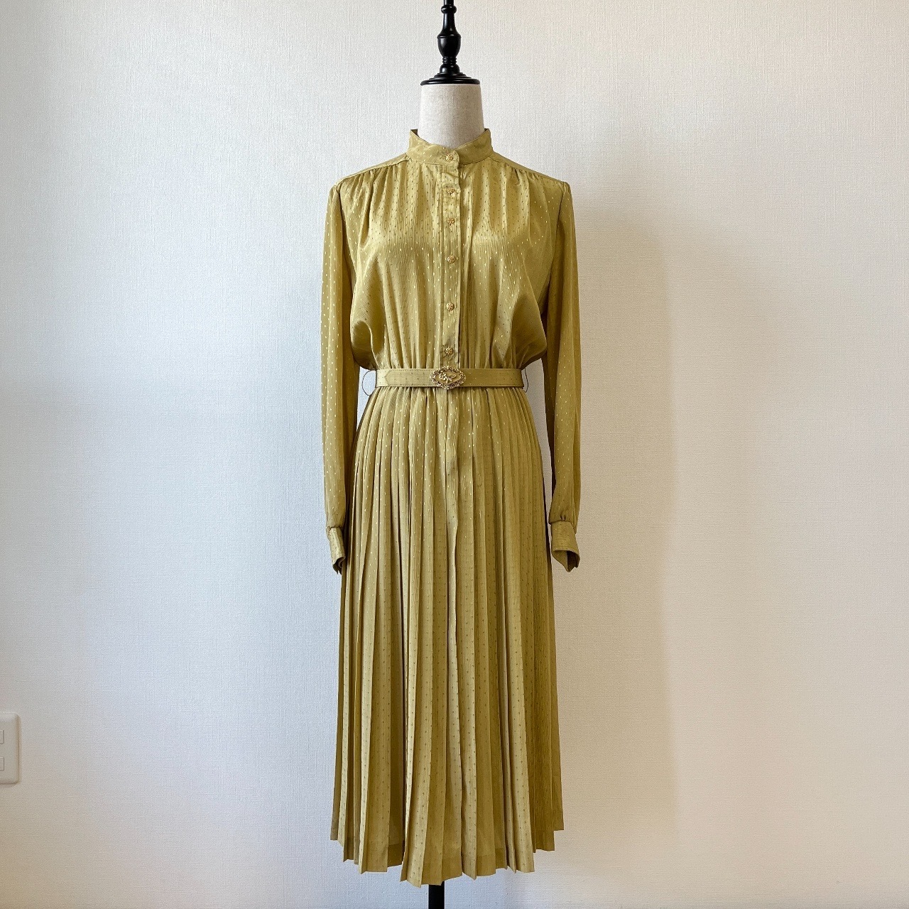 日本製香檳金色高貴感古著連身裙