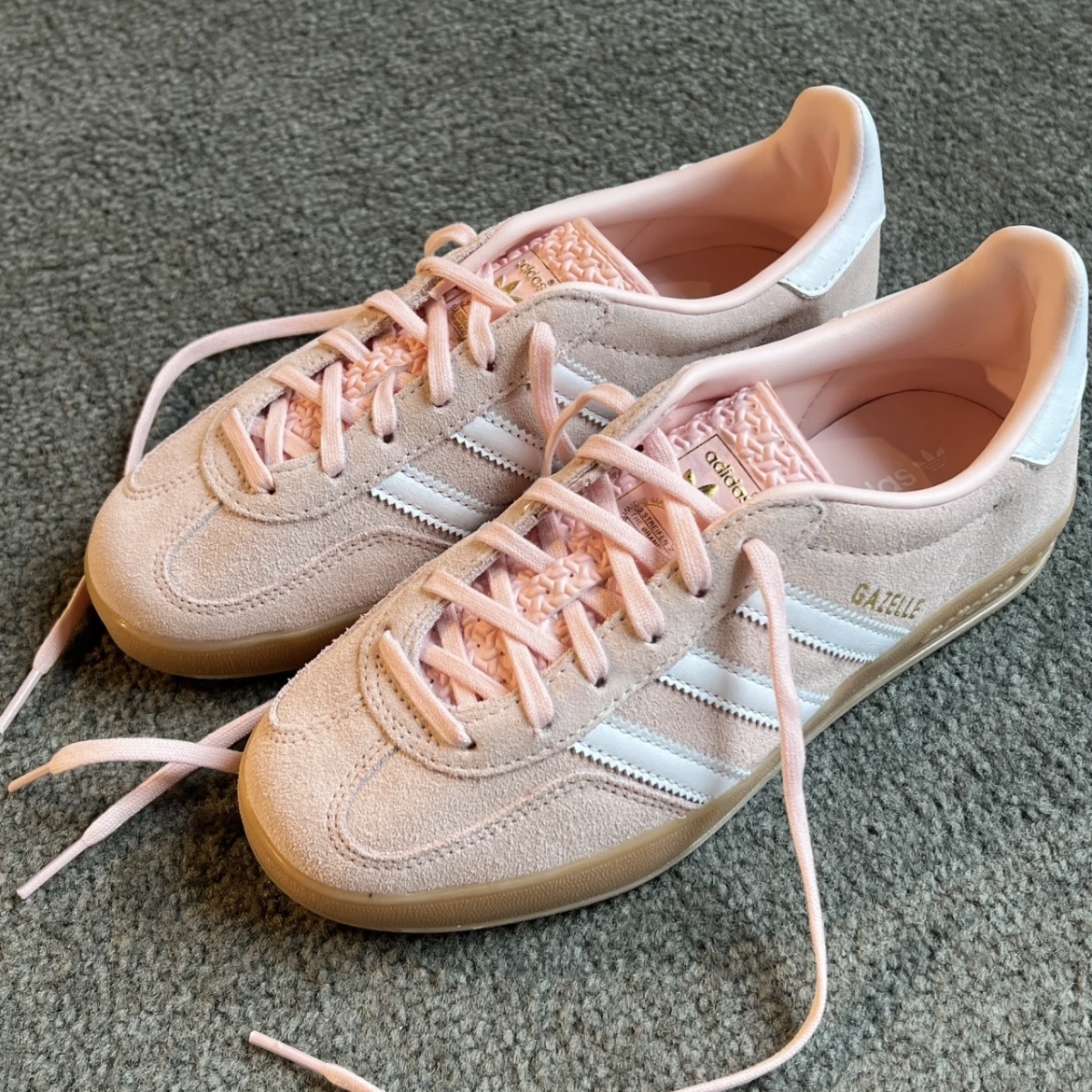 Adidas Originals Gazelle Indoor 焦糖底 麂皮 復古 櫻花粉