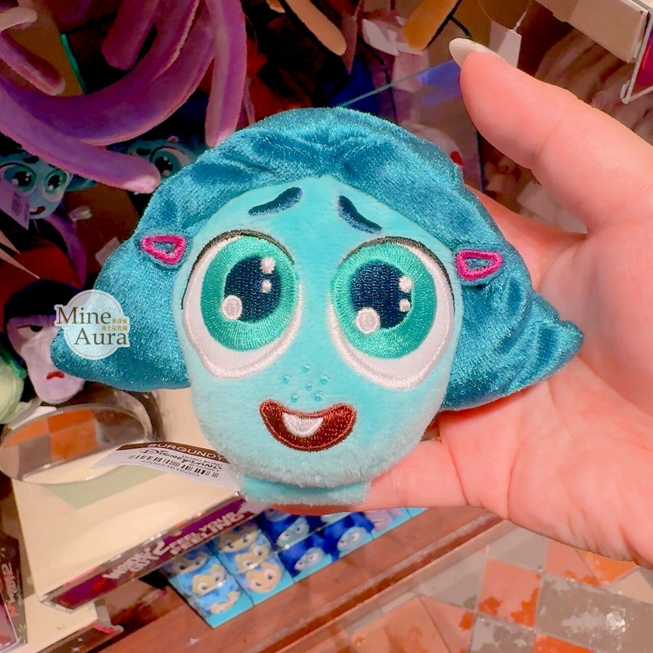 阿慕 Envy 大頭絨毛 迷你公仔 娃娃 (搭配個人客製髮圈用) 腦筋急轉彎 Inside Out -香港迪士尼樂園