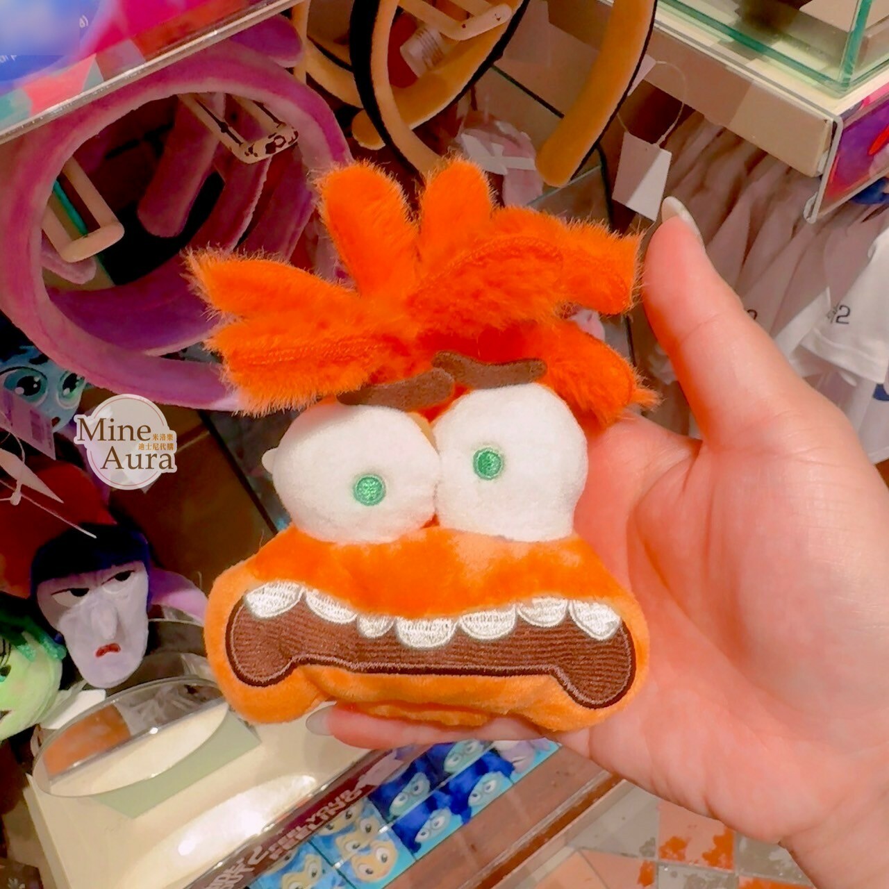 阿焦 Anxiety 大頭絨毛 迷你公仔 娃娃 (搭配個人客製髮圈用) 腦筋急轉彎 Inside Out -香港迪士尼樂園