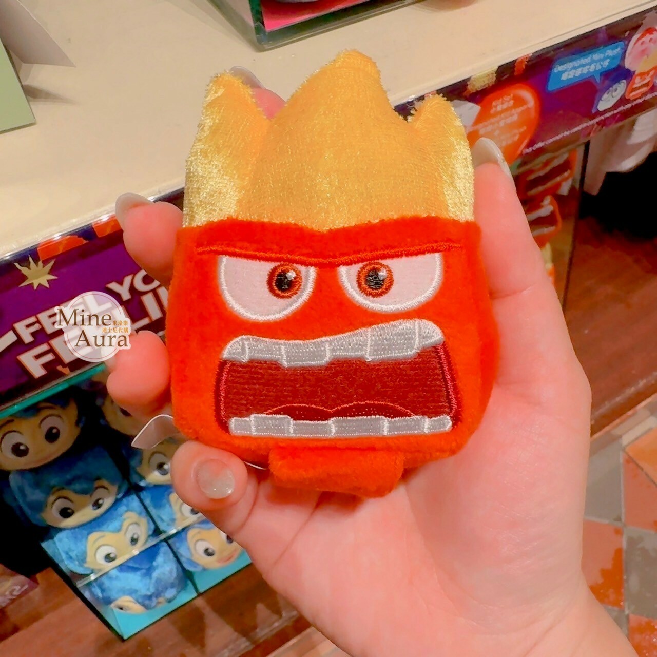 怒怒 Anger 大頭絨毛 迷你公仔 娃娃 (搭配個人客製髮圈用) 腦筋急轉彎 Inside Out -香港迪士尼樂園