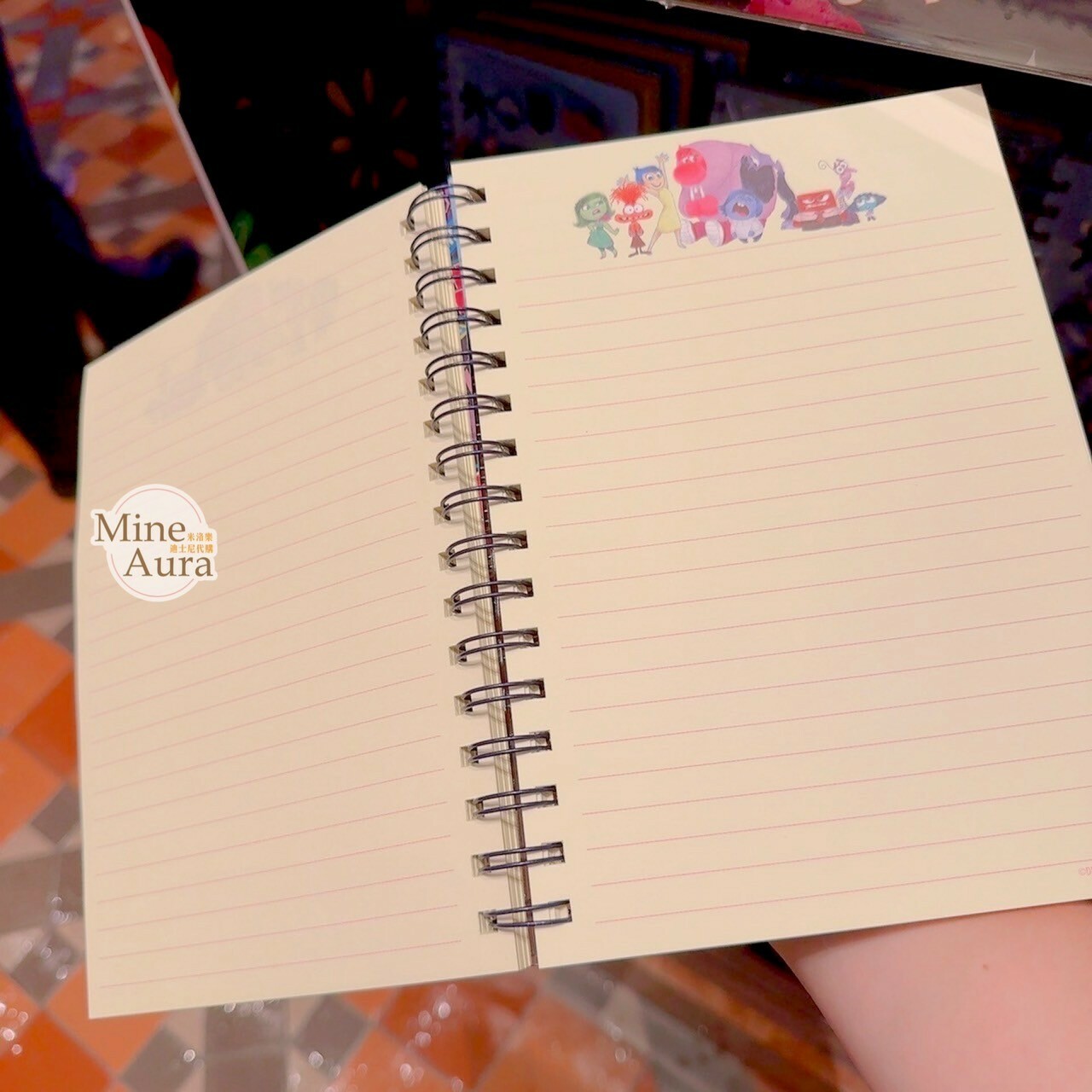 腦筋急轉彎 Inside Out 圖案 筆記本 記事本 -香港迪士尼樂園