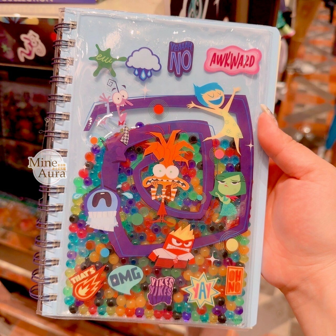 腦筋急轉彎 Inside Out 圖案 筆記本 記事本 -香港迪士尼樂園