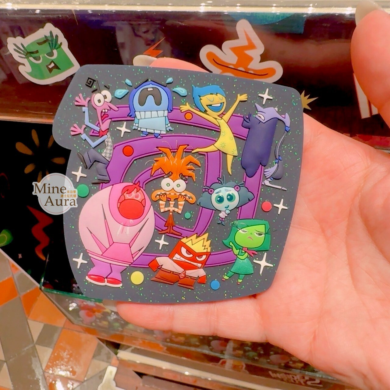 腦筋急轉彎 Inside Out 角色大集合 圖案 磁鐵 -香港迪士尼樂園