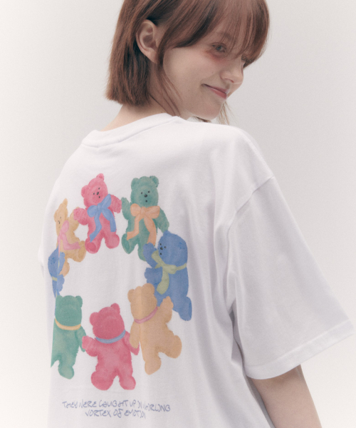 AMBLER - Round&Dance Over fit T-Shirts AS1112 (White)