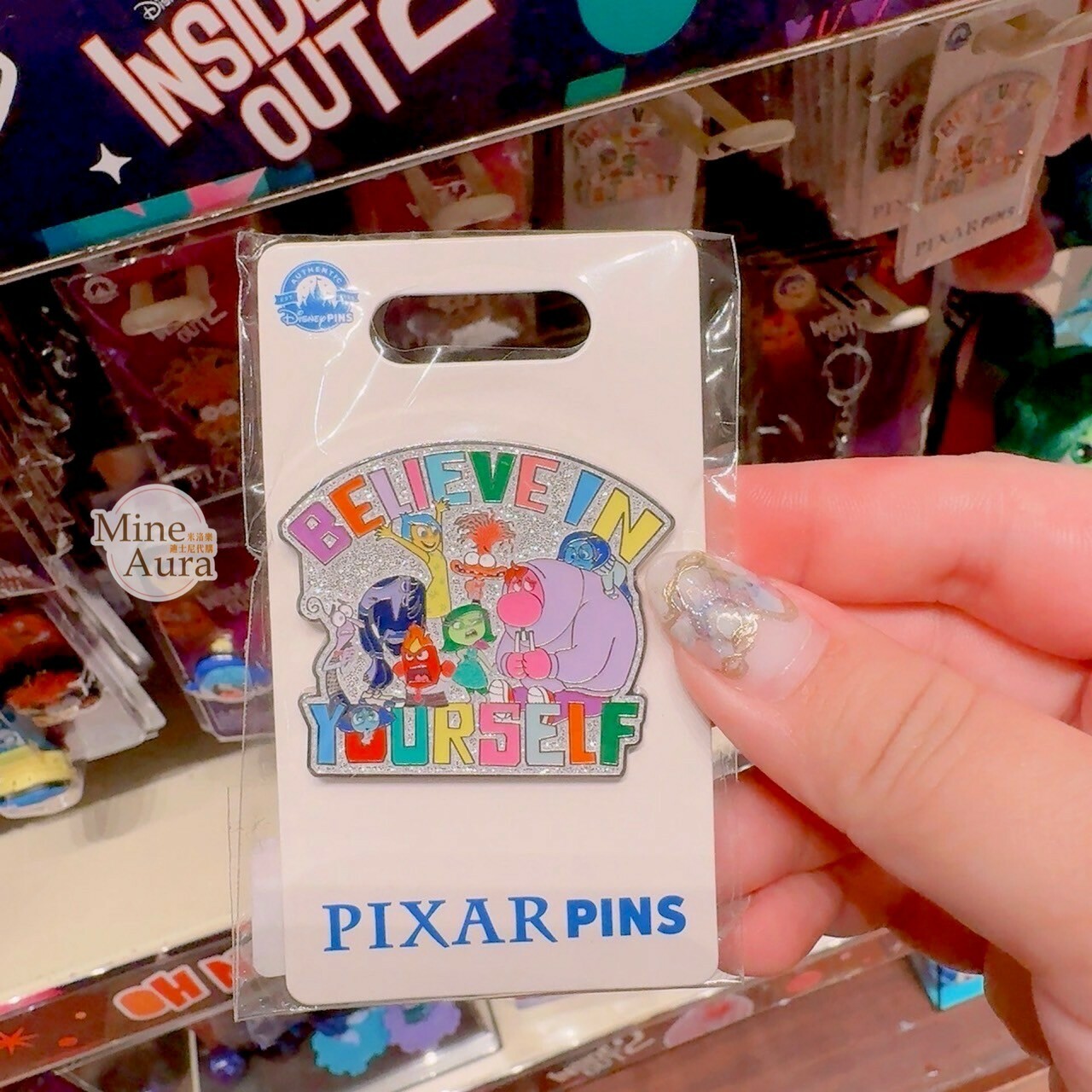 腦筋急轉彎 Inside Out 角色集合 彩色字母 造型徽章 PIN -香港迪士尼樂園