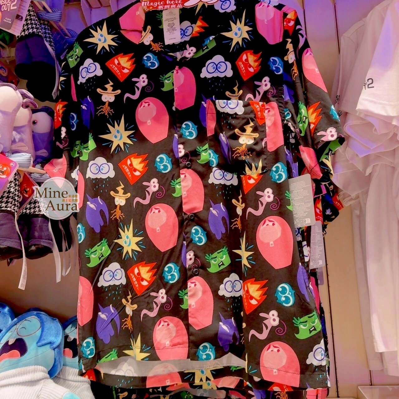 腦筋急轉彎 Inside Out 滿版圖案 男裝 襯衫 上衣 -香港迪士尼樂園