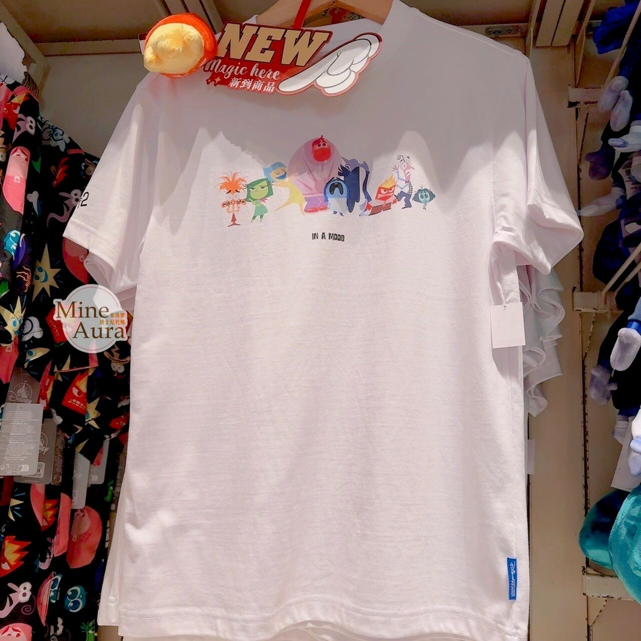 腦筋急轉彎 Inside Out 排排站圖案 成人 短T 上衣 -香港迪士尼樂園