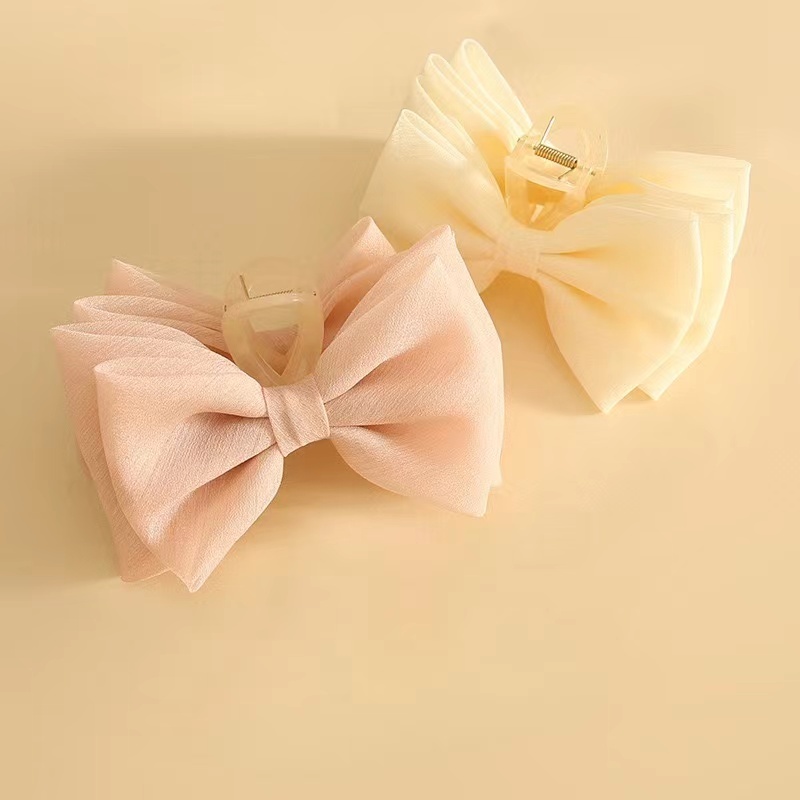 C60網紗蝴蝶結鯊魚夾