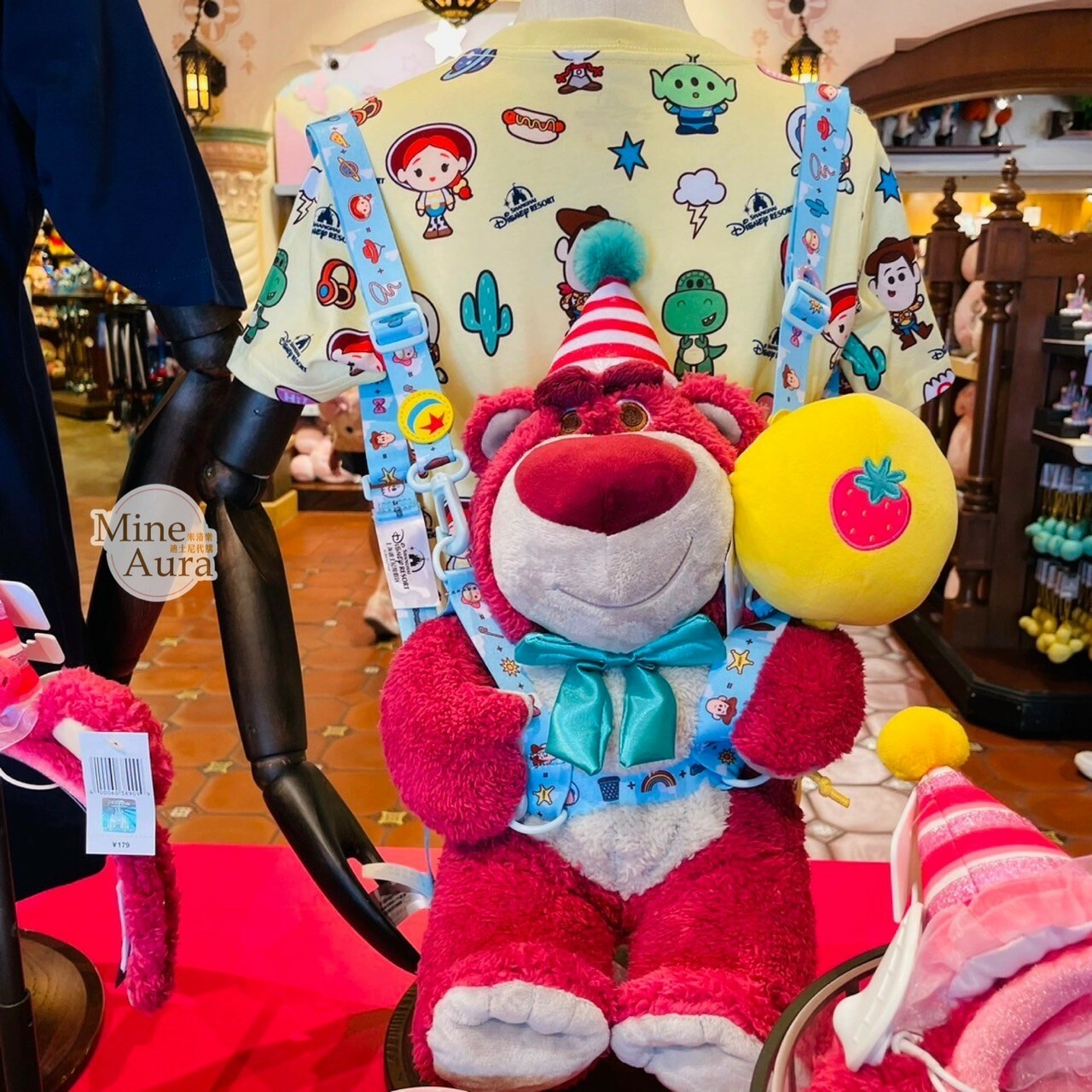 玩具總動員 Toy Story 可攜帶式 絨毛娃娃玩偶 玩具 背帶 -上海迪士尼樂園