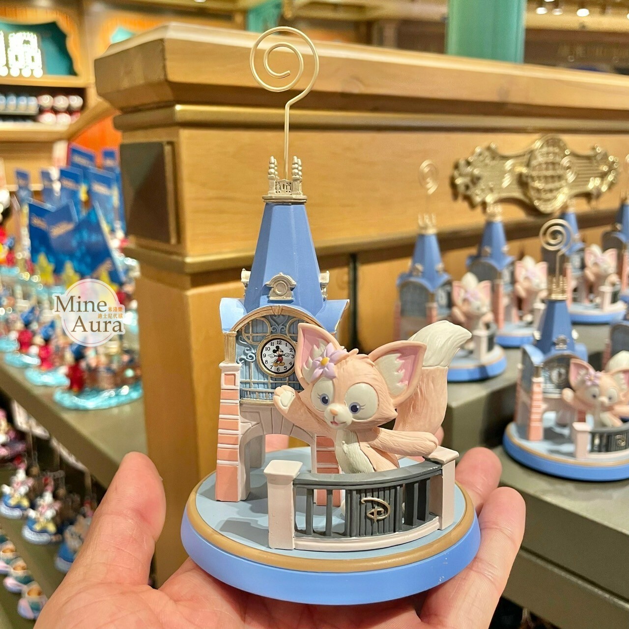 玲娜貝兒 Lina bell 米奇 Mickey 鐘樓 造型 相片夾 擺飾品 -上海迪士尼樂園