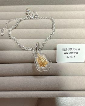 龍婆柳  迷你清債龜純銀手鍊