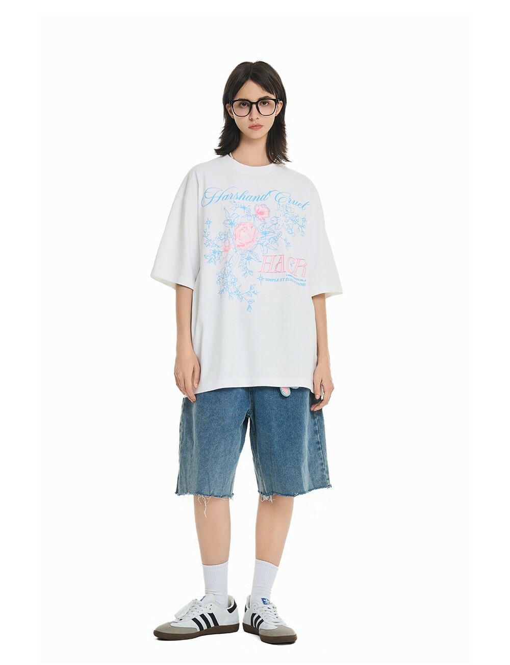 Harsh and Cruel 24SS 美式冰魄玫瑰花透氣短袖 T HL242020201