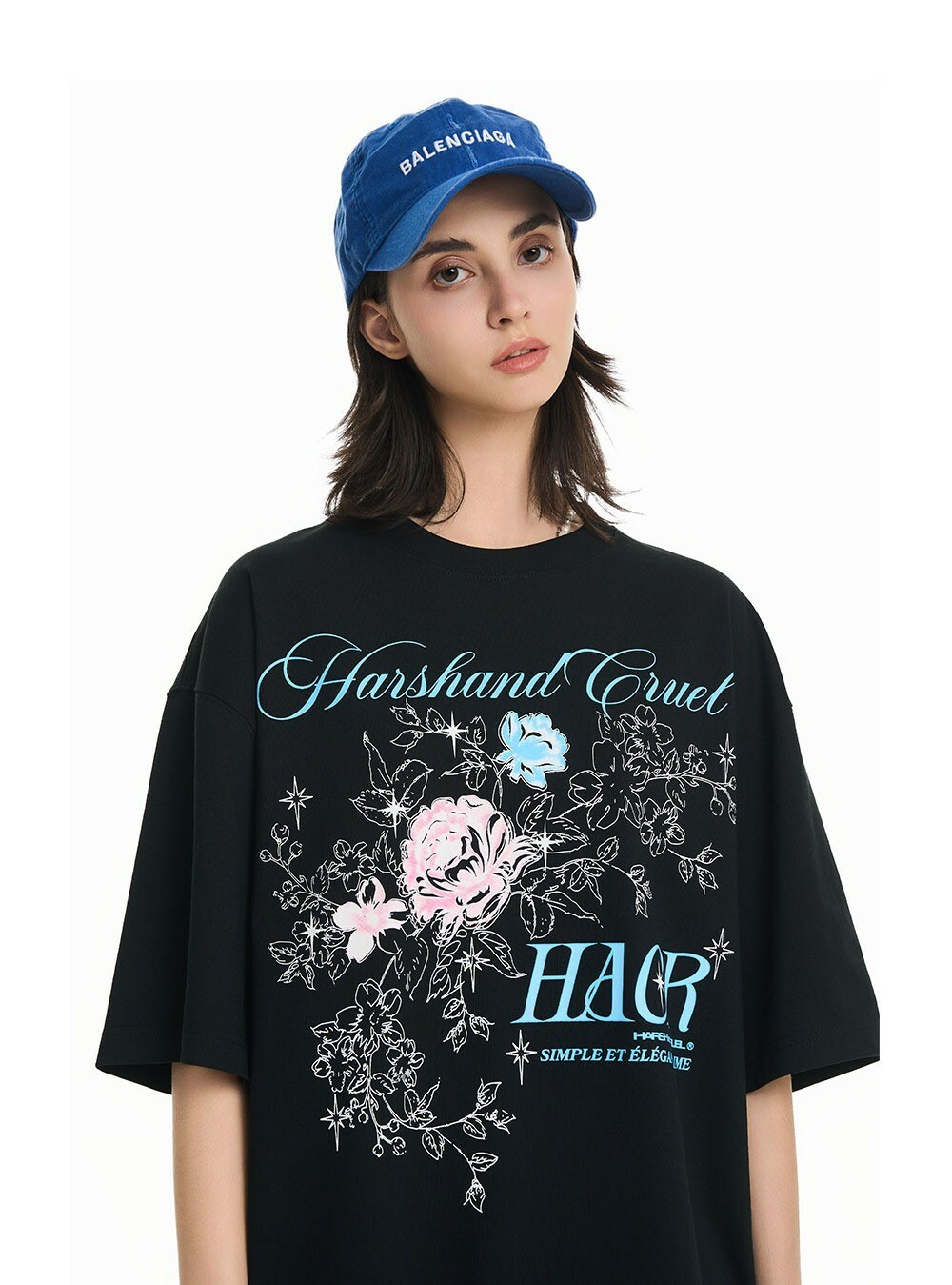 Harsh and Cruel 24SS 美式冰魄玫瑰花透氣短袖 T HL242020201