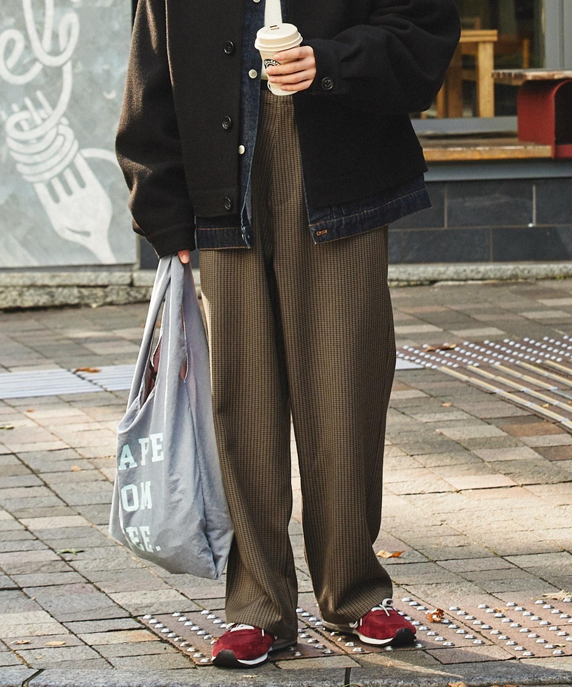 KTQ STORE ‧ EMMA CLOTHES 格紋直筒休閒褲